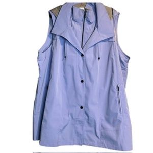 Coldwater Creek Lavender Sky Vest with fully lined NO hood
